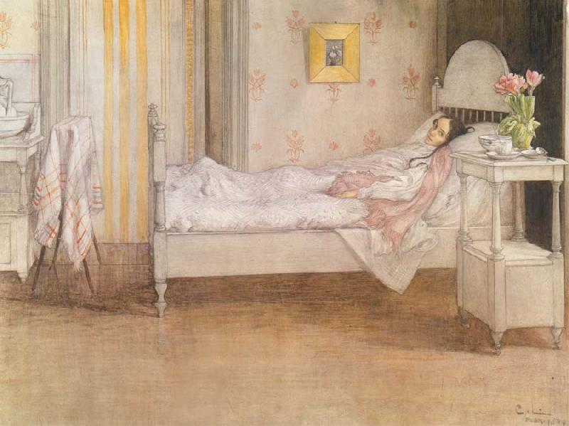 Carl Larsson Convalescence Sweden oil painting art